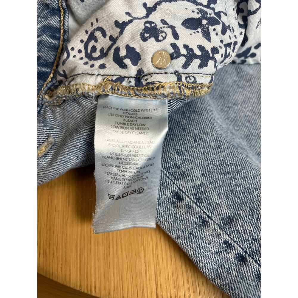 We The Free | Tinsley Baggy Mid Rise Straight Leg Denim Jeans Light Wash Size 28 - Picture 8 of 9